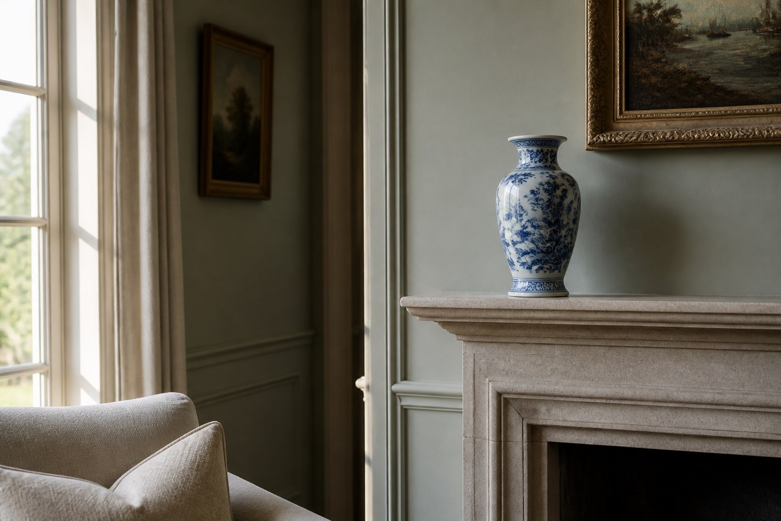 Blue & White
