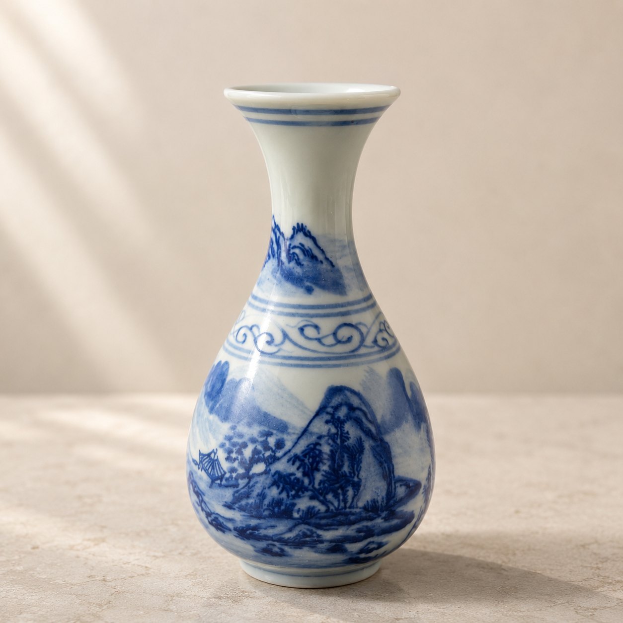 Miniature Landscape Vase — Tranquility and Resilience
