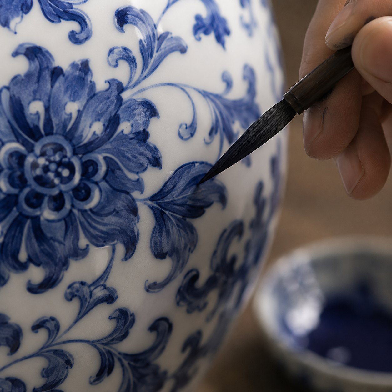 Blue & White Tianqiu Vase — Endless Growth