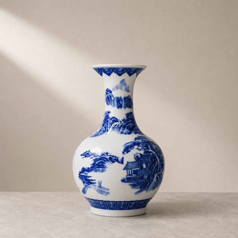 Jiangnan Landscape Appreciation Vase
