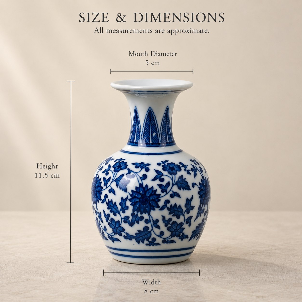 Miniature Blue & White Appreciation Vase