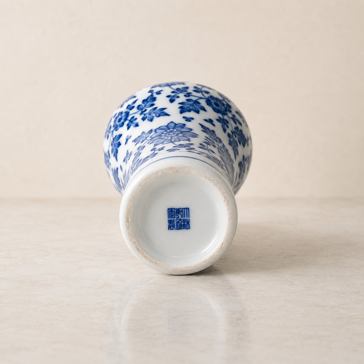 Miniature Blue & White Meiping