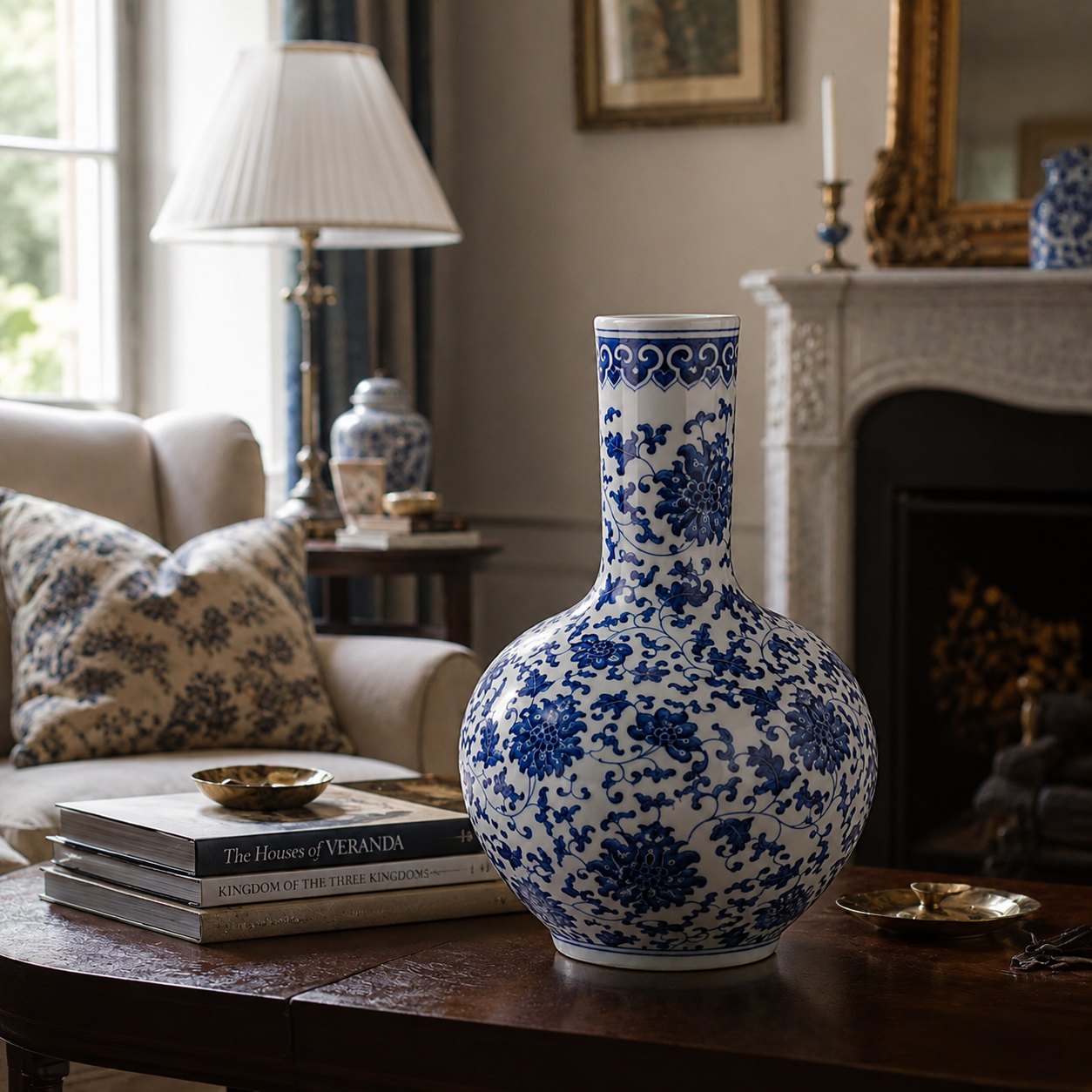 Blue & White Tianqiu Vase — Endless Growth