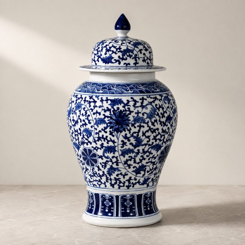 Blue & White General Jar — Strength and Harmony