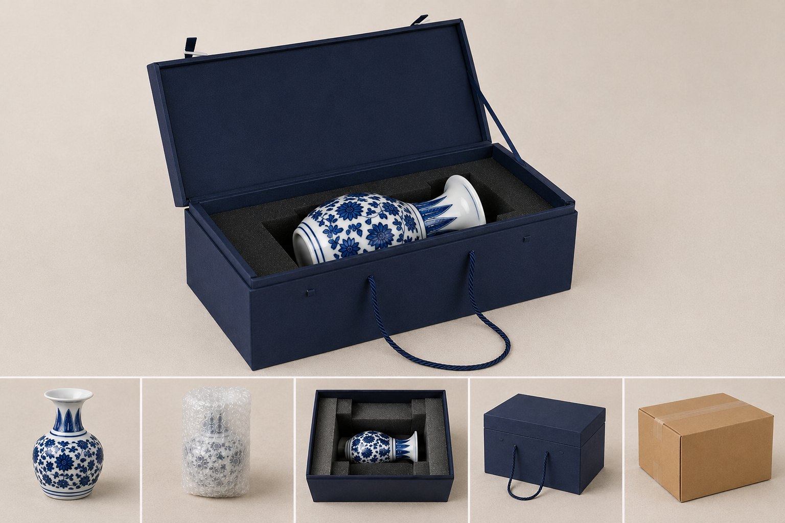 Miniature Blue & White Appreciation Vase
