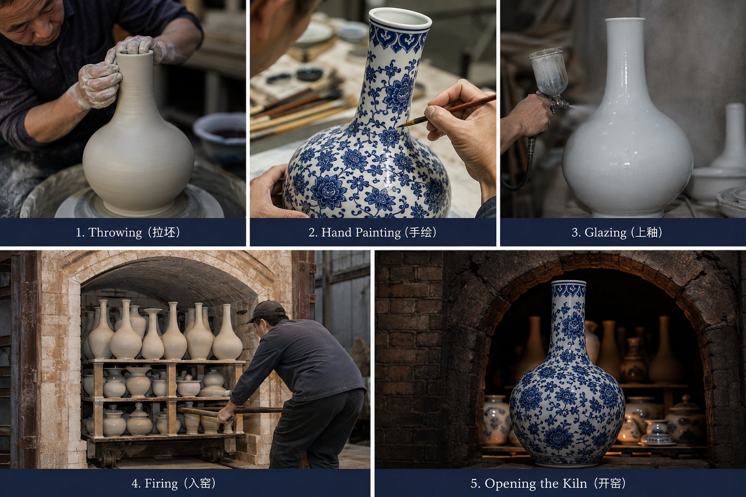 Blue & White Tianqiu Vase — Endless Growth