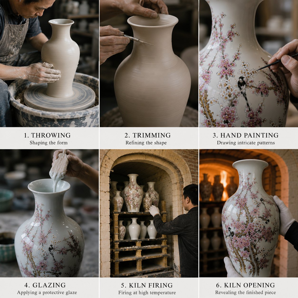 Magpie & Plum Fish-Tail Vase — Joy and Abundance