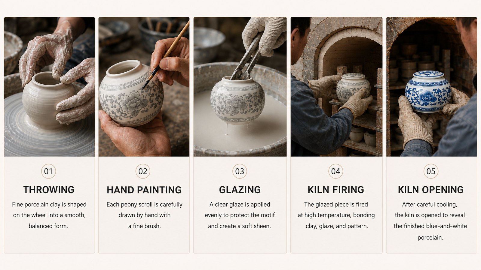 Scrolling Peony Tea Caddy — Prosperity that Endures