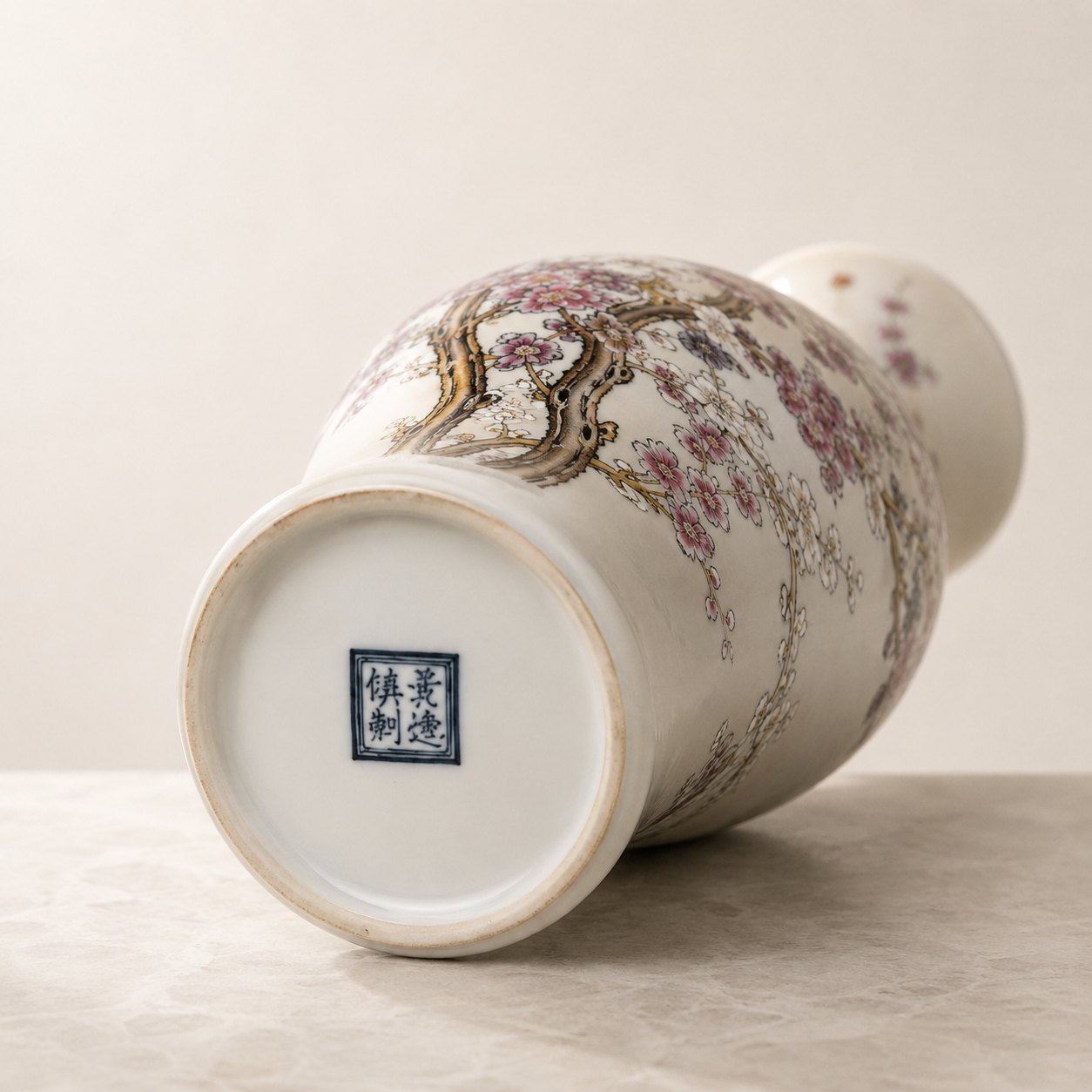 Magpie & Plum Fish-Tail Vase — Joy and Abundance