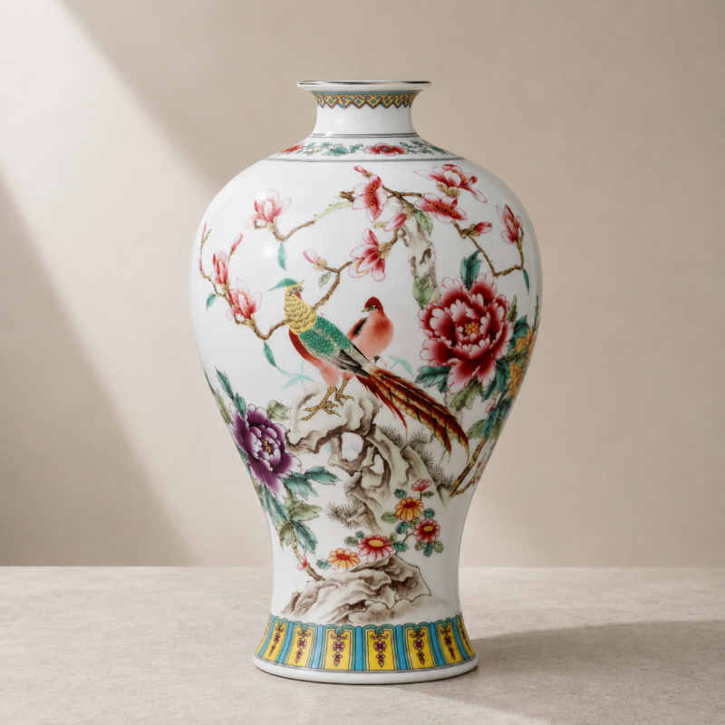 Famille-Rose Meiping — A Flourishing Home