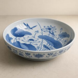 Lotus & Bird Porcelain Bowl