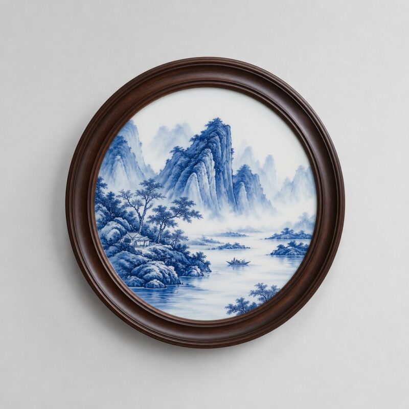 Oriental Landscape Porcelain Wall Art