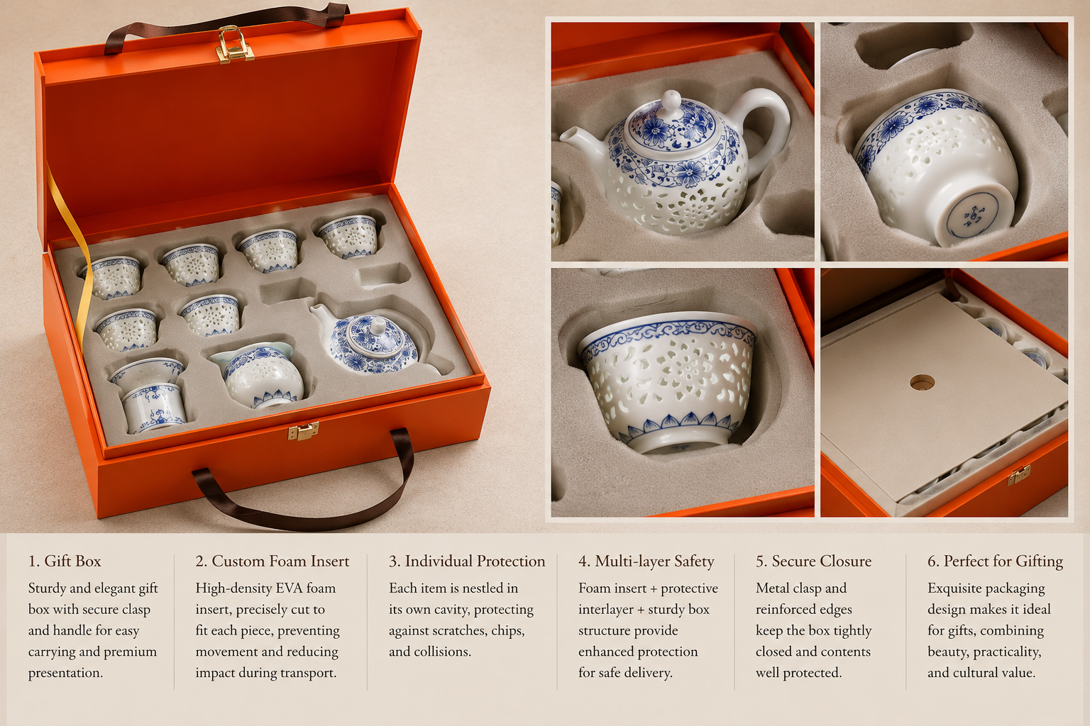 Blossom Light · Blue & White Linglong Porcelain Tea Set - Image 6