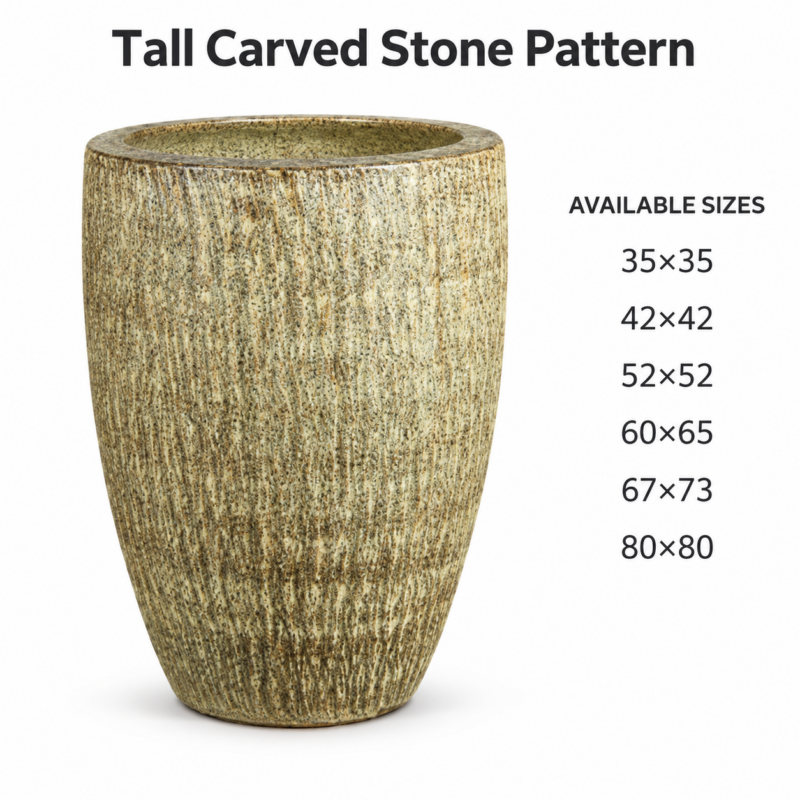 Tall Carved Stone Pattern